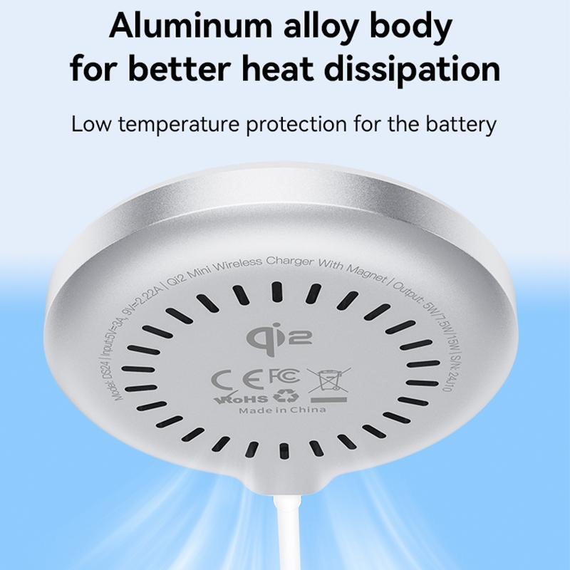 15W Magnetic Fast Wireless Charger White