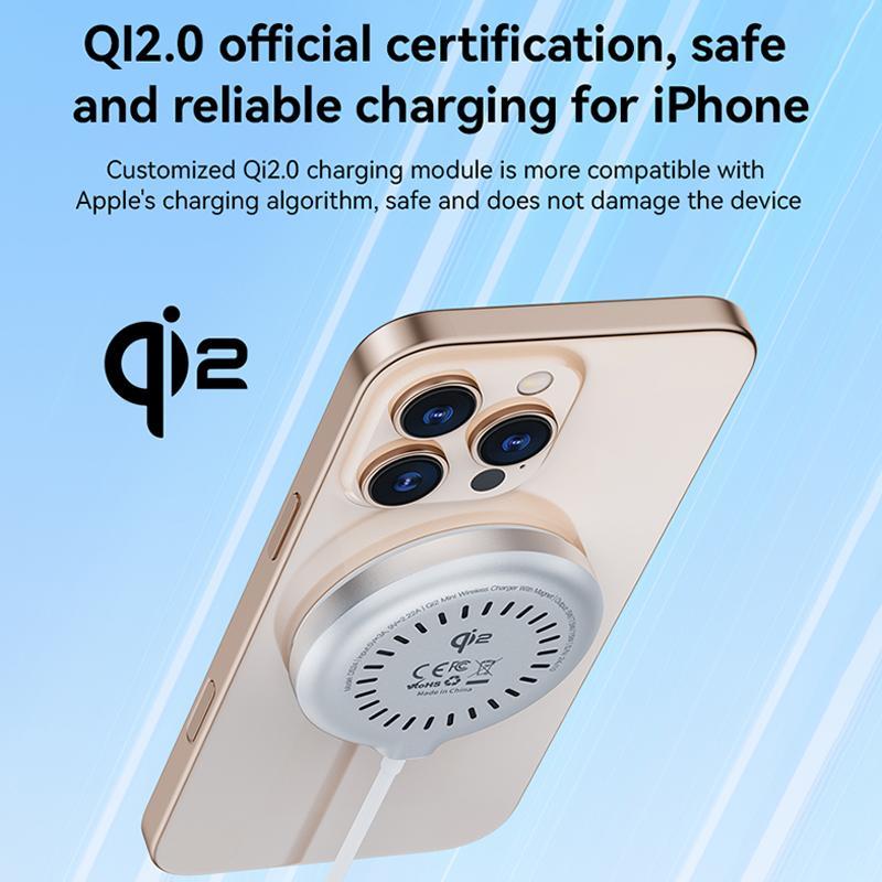 15W Magnetic Fast Wireless Charger White