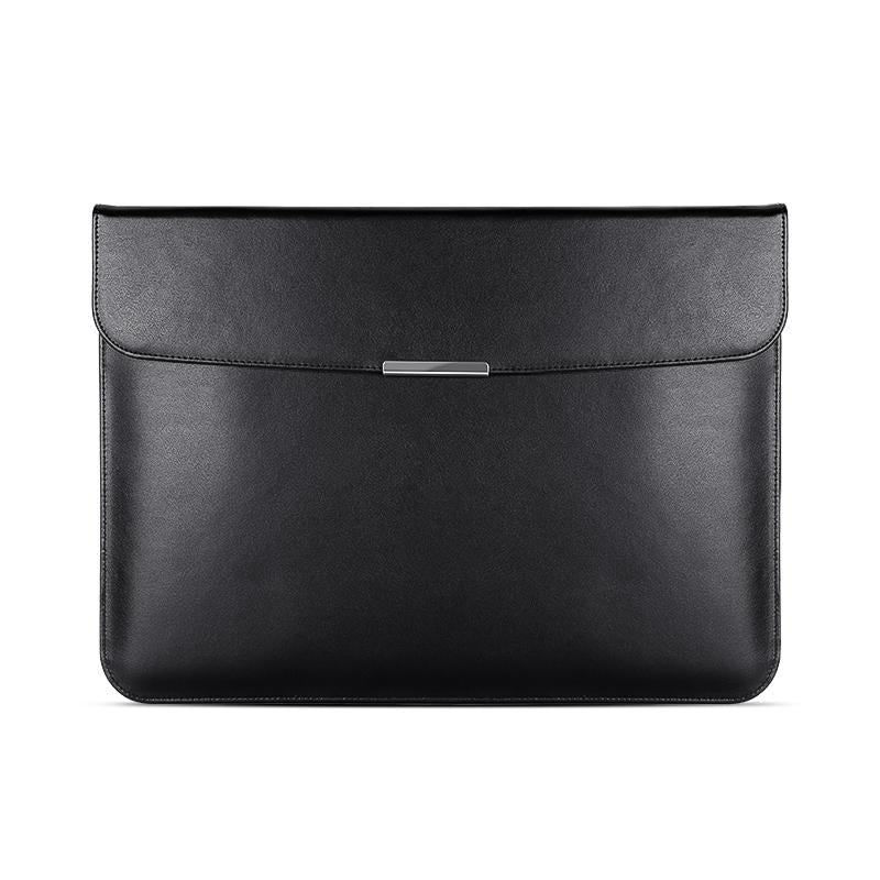 Leather Laptop Sleeve - Ultra-thin and Stylish - Black