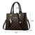 Spacious Print Handbag - Large Capacity - Deep Coffee Deep Coffee Print