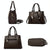 Spacious Print Handbag - Large Capacity - Deep Coffee Deep Coffee Print
