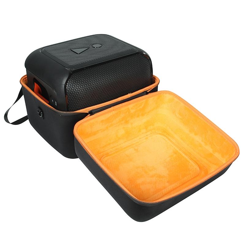Shockproof Portable Carrying Case - Compact Design - Black + Orange