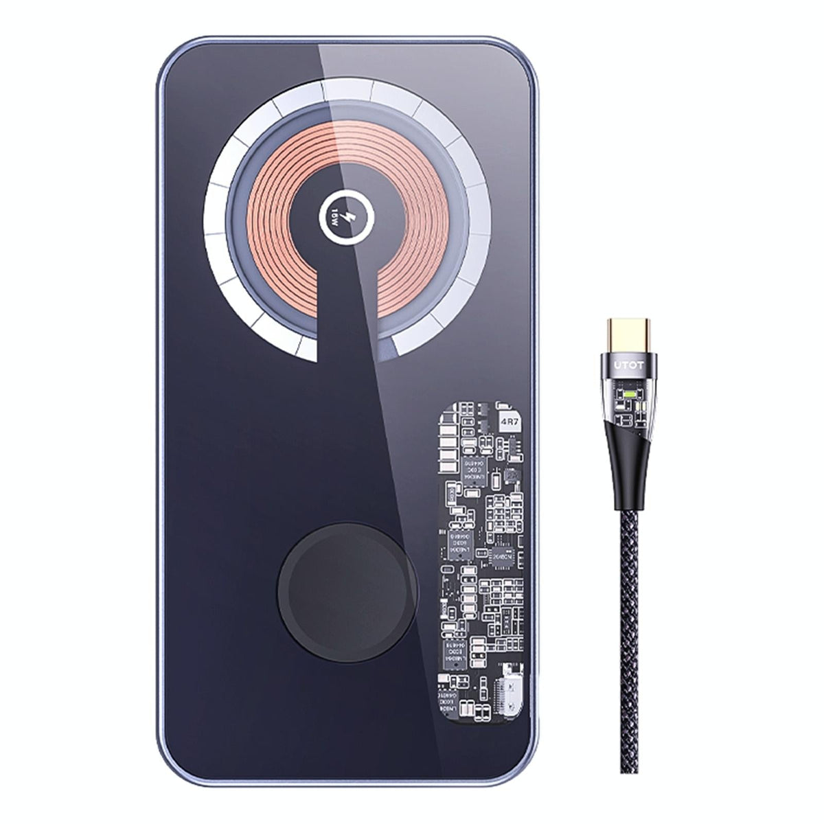 2 In 1 Magnetic Wireless Charger Grey