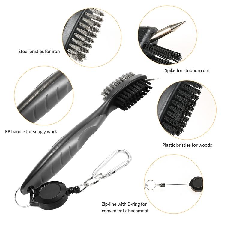 Complete Golf Club Cleaning Brush Set - Ball Slot