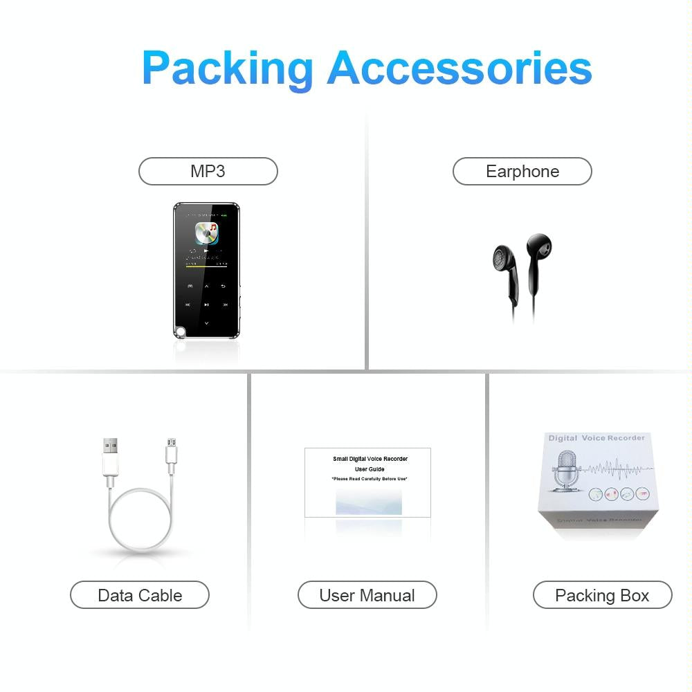 Portable Bluetooth Mp3 Player 4Gb Capacity Black