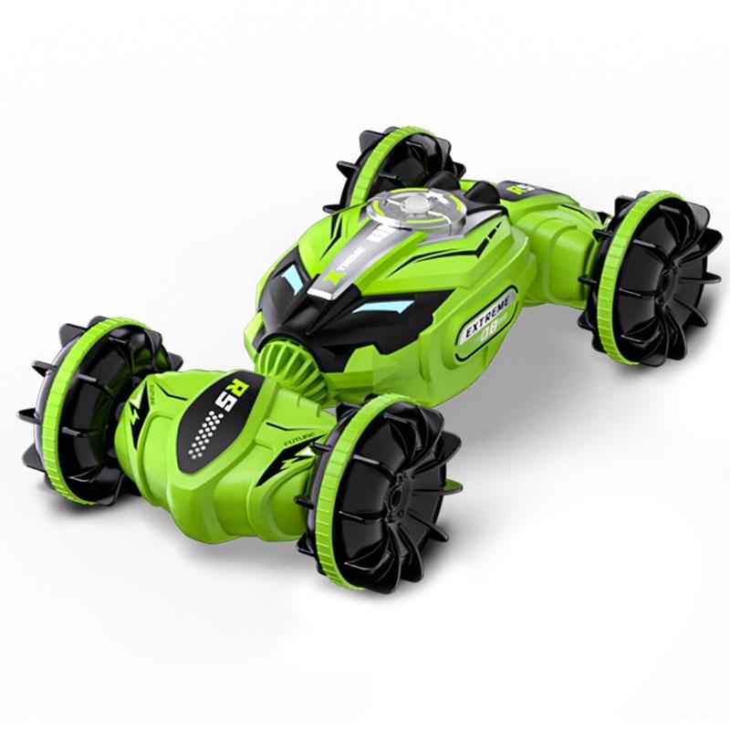 Double-sided 2.4g Rc Amphibious Car - 4wd - Green