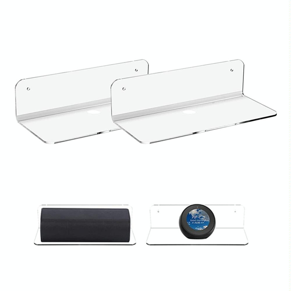 Set of 2 Wall Mounts for Speakers and Surveillance Cameras - Transparent