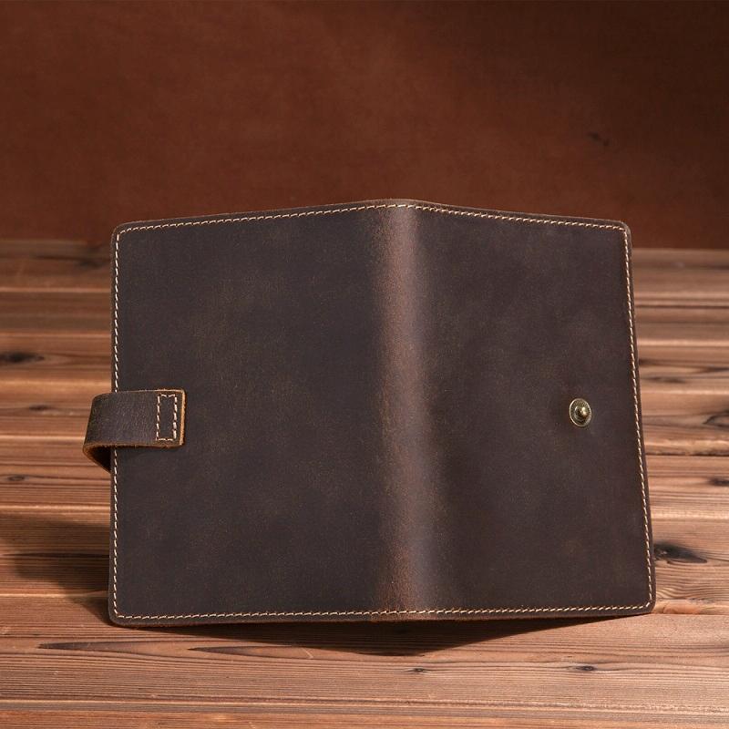 Vintage Dark Coffee Leather Passport Holder