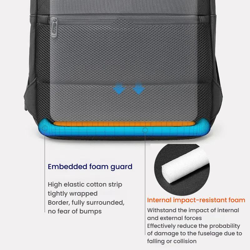 Large Capacity Lightweight Business Backpack For Men - Black