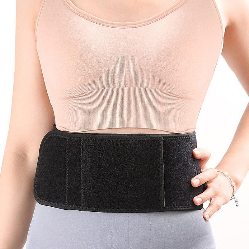 Adjustable Usb Heated Waist Belt For Sports Therapy Black