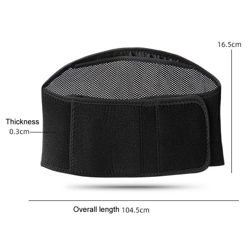 Adjustable Usb Heated Waist Belt For Sports Therapy Black