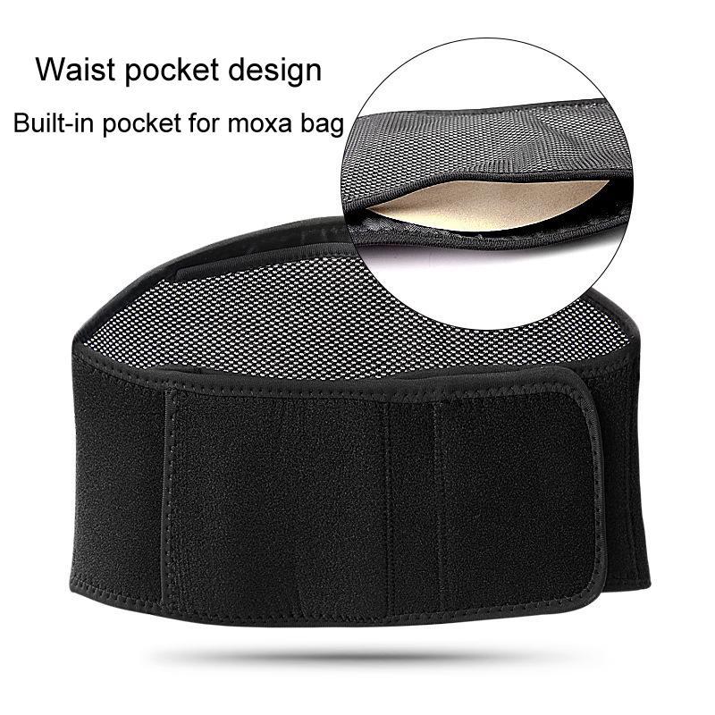 Adjustable Usb Heated Waist Belt For Sports Therapy Black