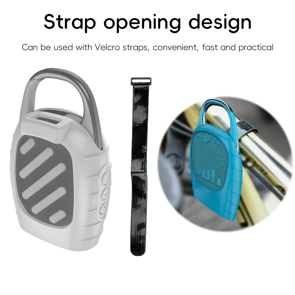 Shockproof Silicone Case for Jbl Clip 5 Bluetooth Speaker - Black