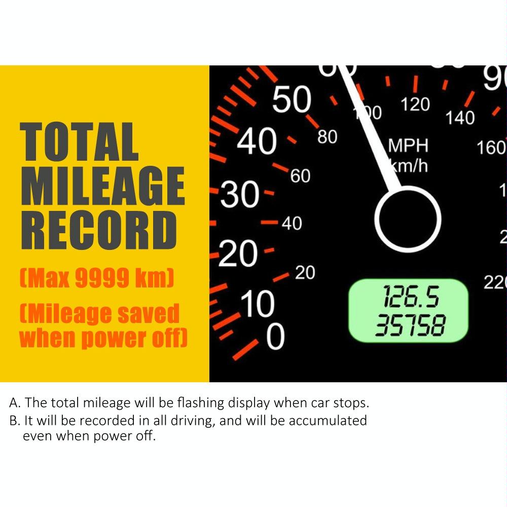 4.5 Inch Hud Car Gps Speed Meter With Overspeed Alarm Mileage Altitude Clock Black