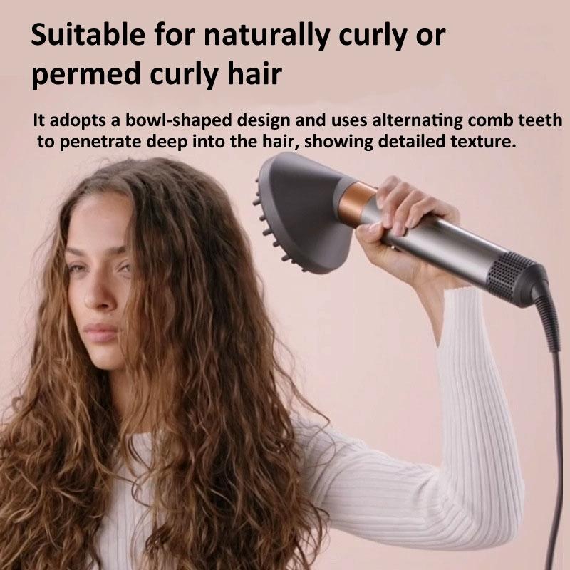 Gold Diffuser Attachment for Dyson Airwrap - Replacement Nozzle - Gray