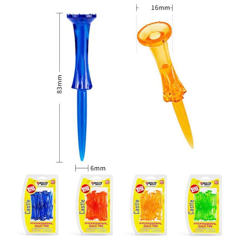 20-pack Golf Ball Tees - Durable 8-point Crown Tip for Competition - Anti-hitting - Yellow