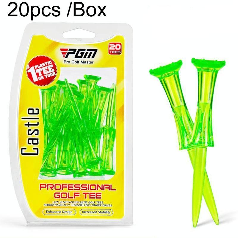 20-pack Golf Ball Tees - Durable 8-point Crown Tip for Competition - Anti-hitting - Yellow