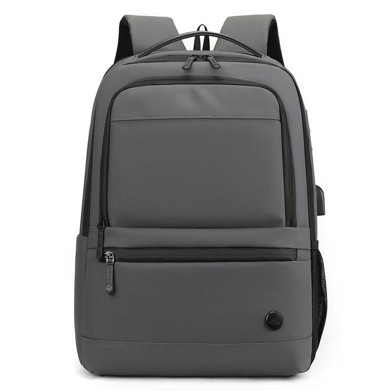 Men Usb Backpack with Charging Port - Black