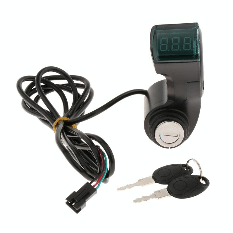 Ev Scooter Disconnect Switch with Digital Display and Keys - Black