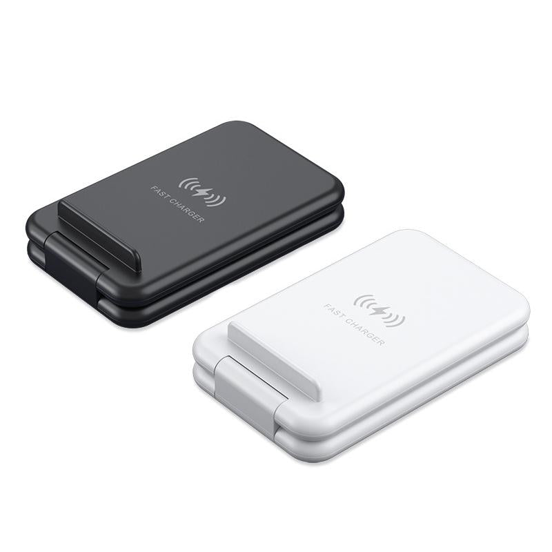 15W 3 In 1 Foldable Wireless Charger For Iphones Iwatchs Airpods - Black