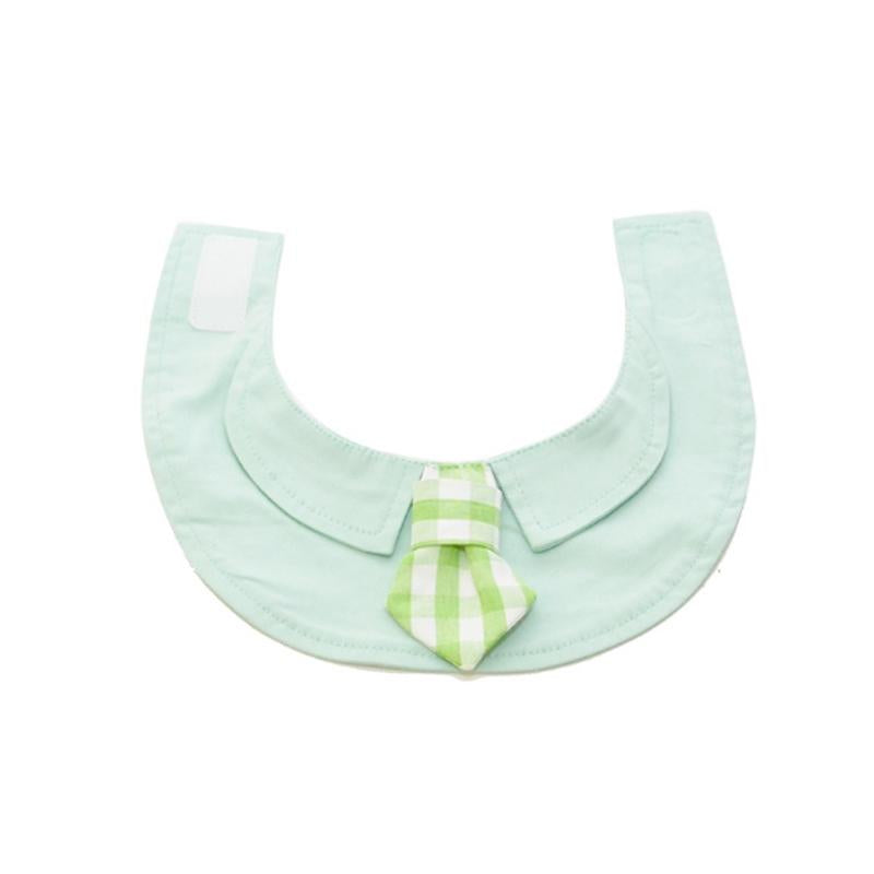 Pet Shawl Scarf Saliva Towel Dog Clothes Accessories - Size S - Green