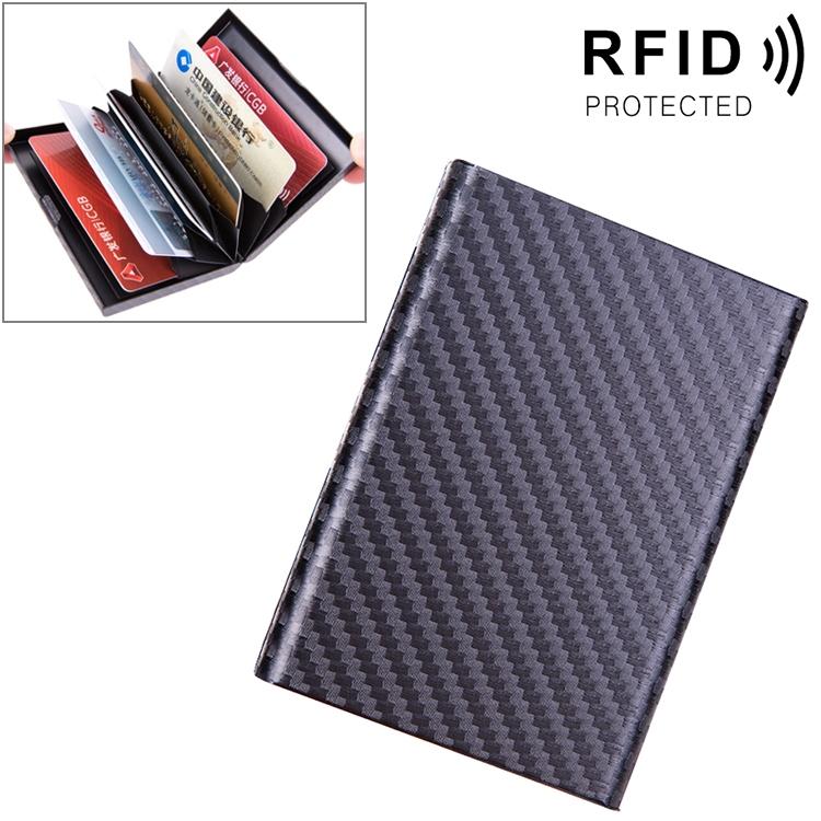Aluminum Credit Card Holder - Secure &amp; Compact - Carbon Black
