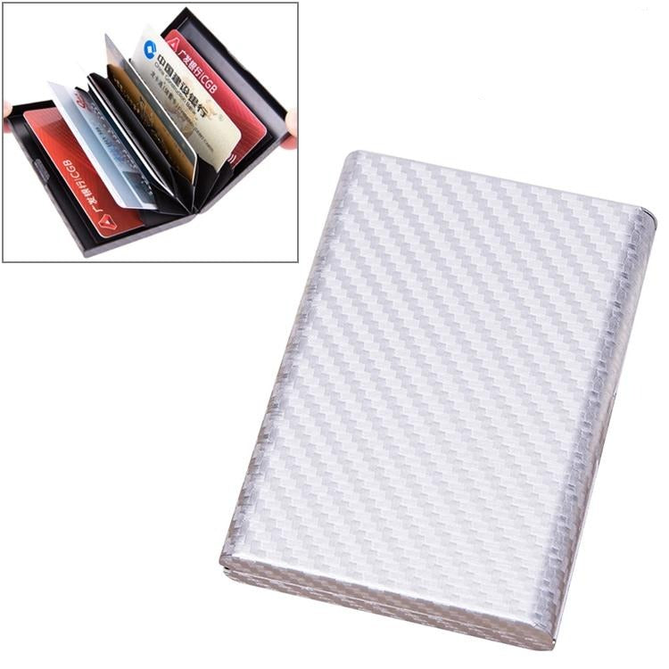 Aluminum Credit Card Holder - Secure & Compact - Carbon Black