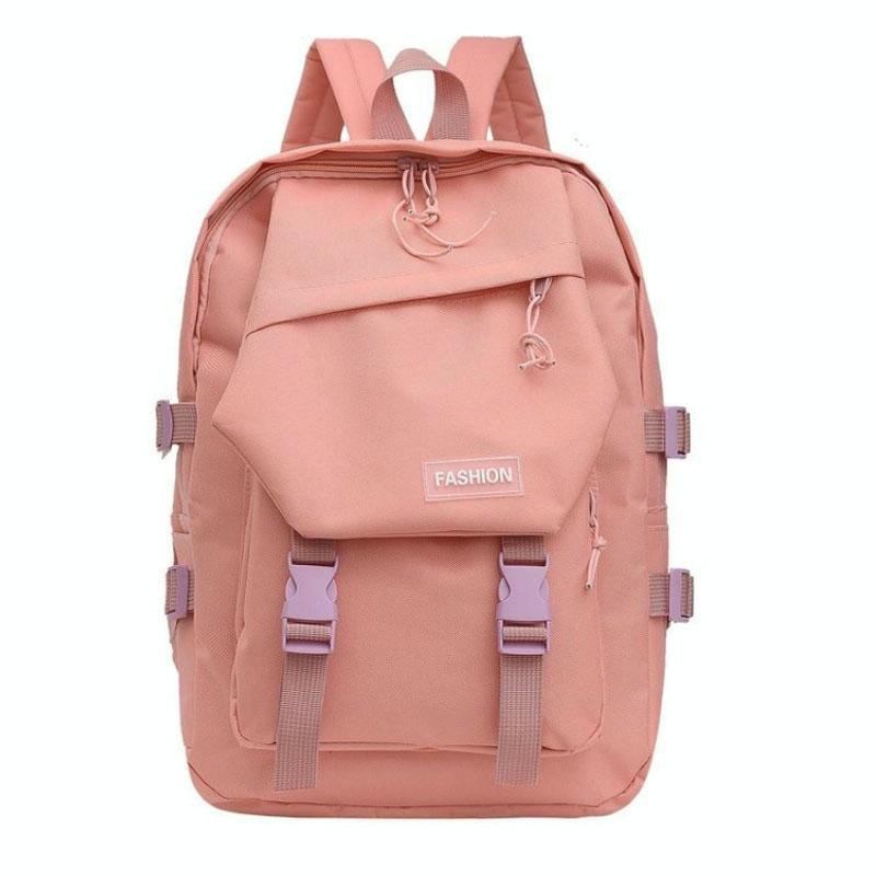 School Backpack with Harajuku Style - White