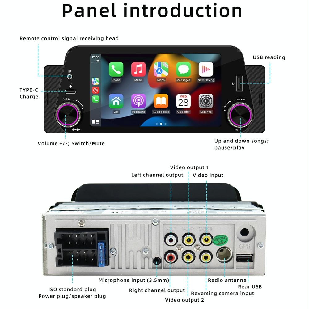 5 Inch Bluetooth Mp5 Inch Car Radio - Hands-Free F152W