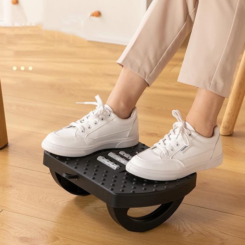 180 Degree Swing Footstool With Handle Black