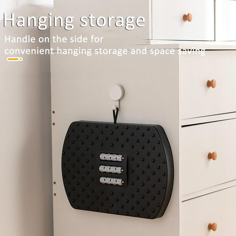 180 Degree Swing Footstool With Handle Black