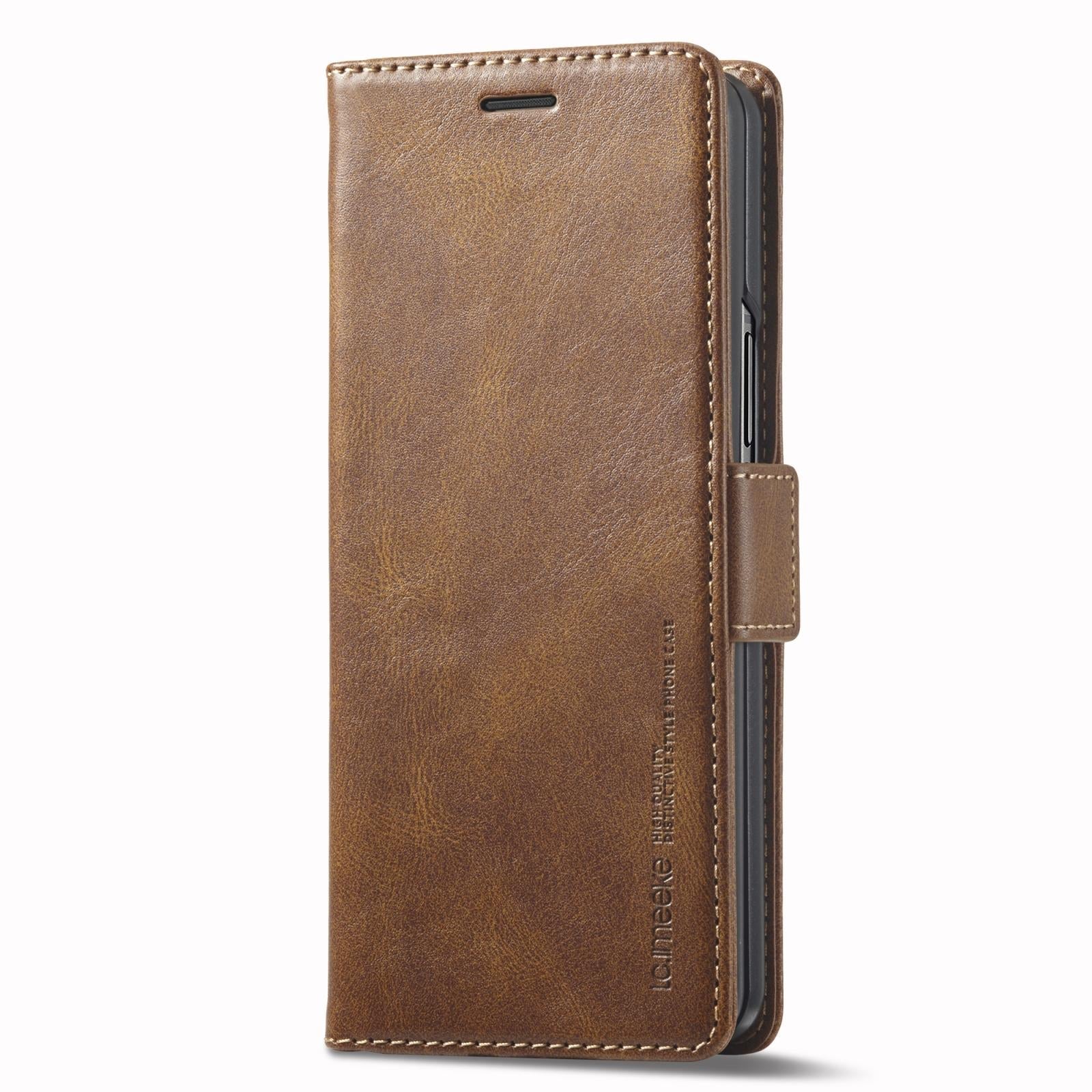 For Samsung Galaxy Z Fold4 5G Rfid Leather Phone Case - Secure & Stylish - Brown