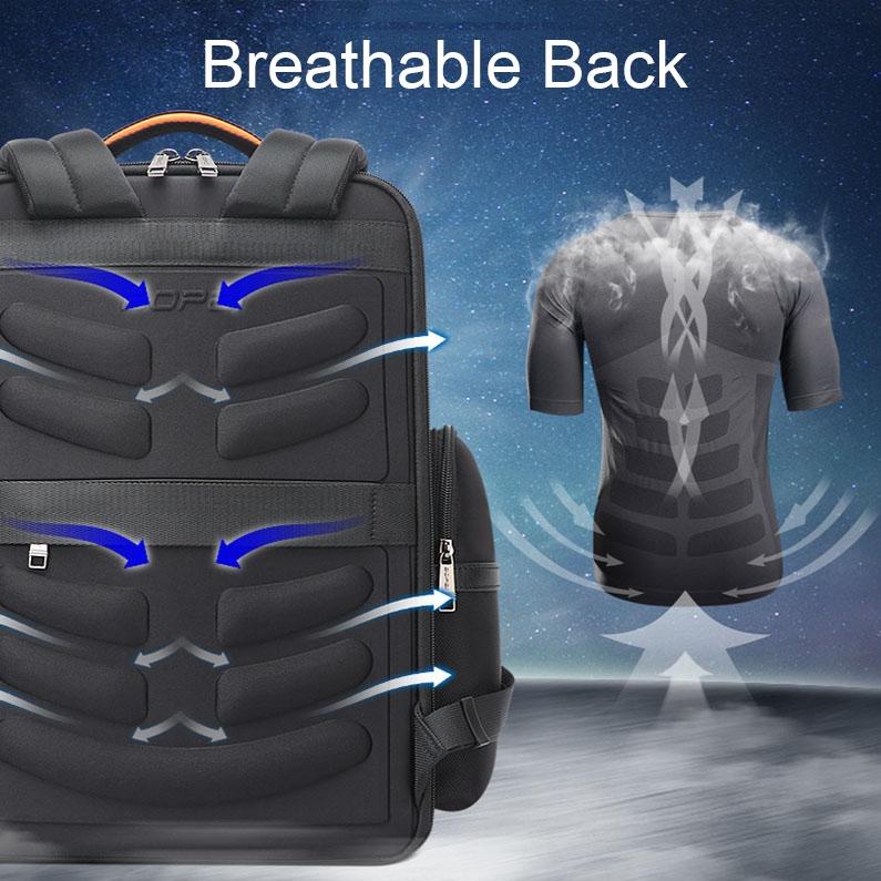 Multifunctional Usb Business Backpack with Anti-theft Feature - Black