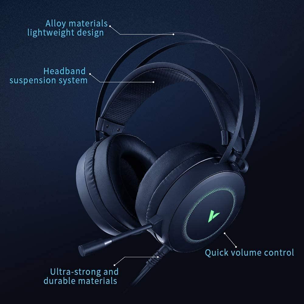 Rgb Gaming Headset With Virtual 7.1 Surround Sound And Noise Reduction