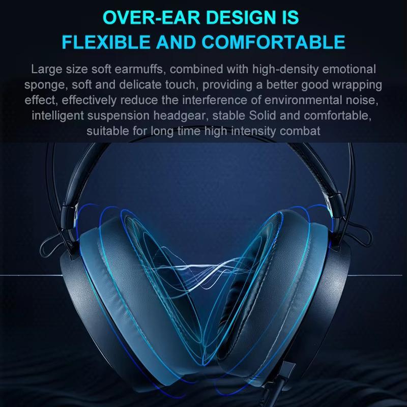 Rgb Gaming Headset With Virtual 7.1 Surround Sound And Noise Reduction