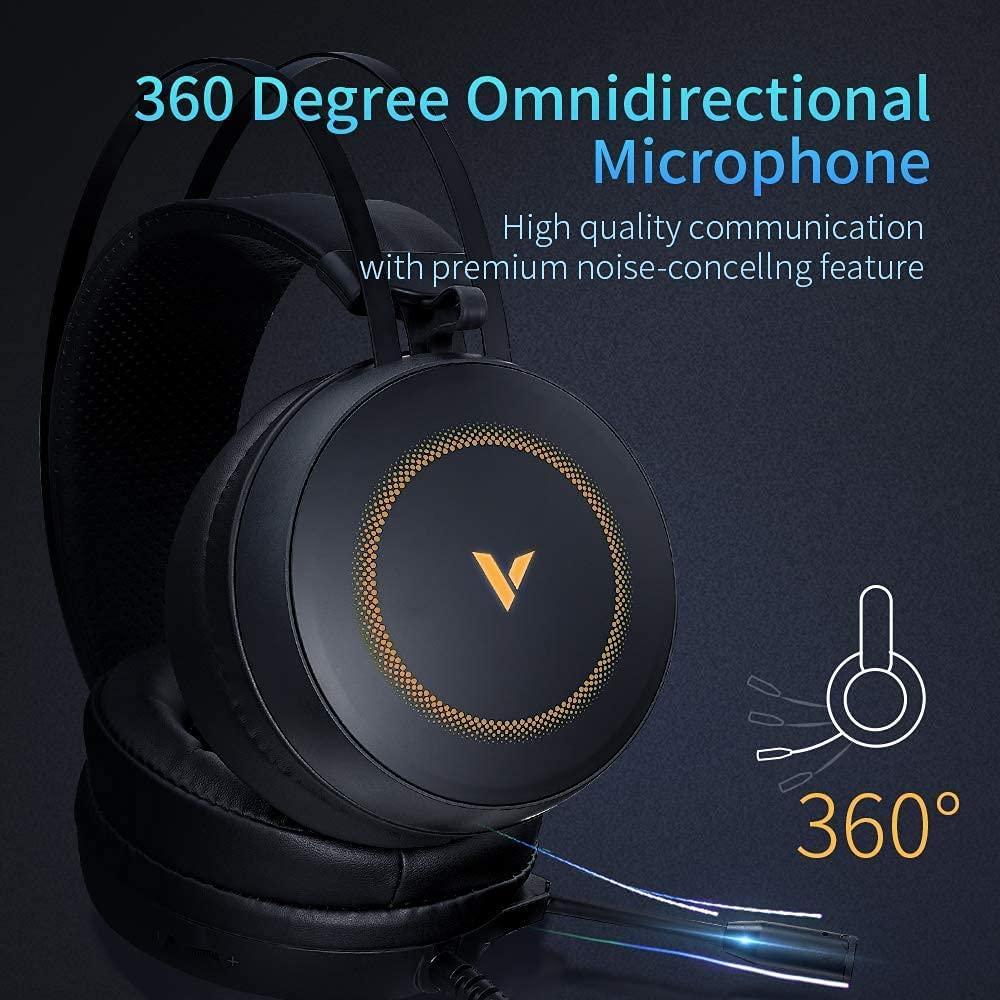 Rgb Gaming Headset With Virtual 7.1 Surround Sound And Noise Reduction