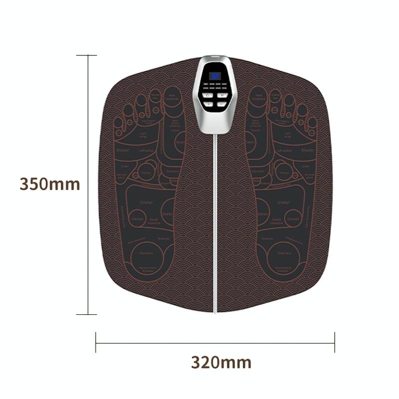 Foldable Ems Foot Massager Pad With Remote Coffee