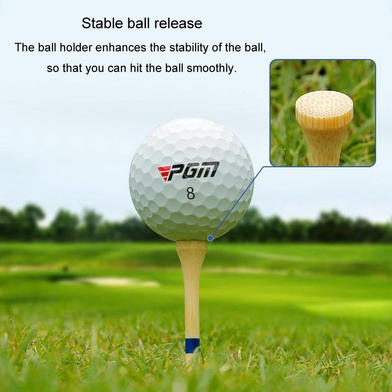 Adjustable Bamboo Golf Spikes - 30pcs / Box - Depth Marker Tee - 83Mm