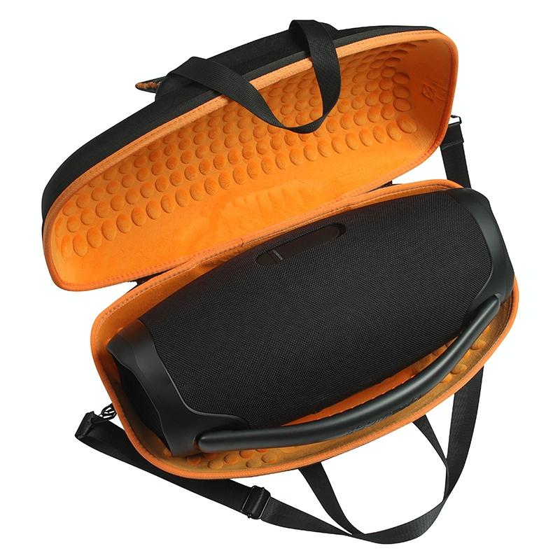 Jbl Boombox 3 Portable Storage Case with Charger Bag - Eva Material - Black + Orange