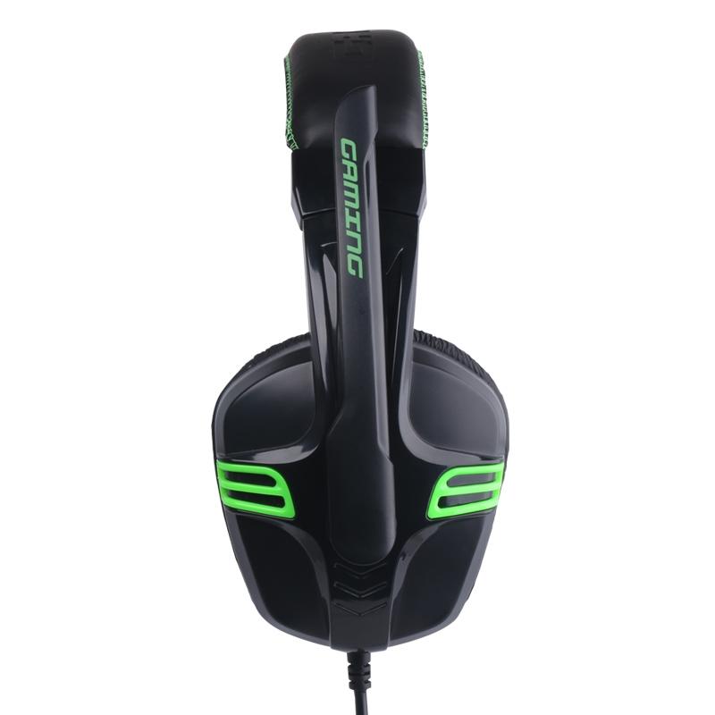 Gaming Headset With Mic For Pc 3.5Mm Wired Stereo Black