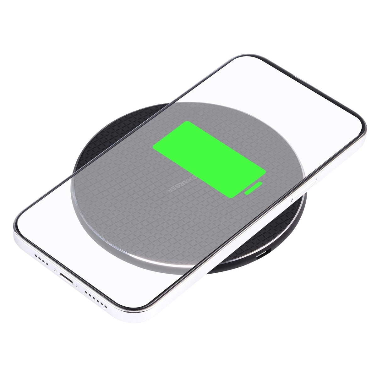 15W Plaid Desktop Wireless Charger - Black