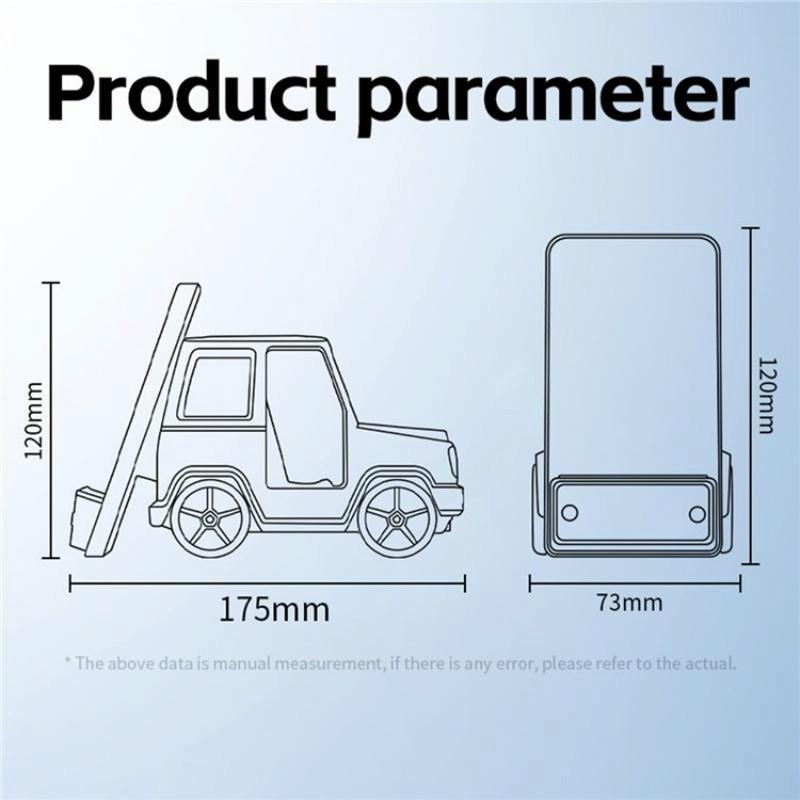 6 In 1 Car Shape Speaker With Clock & Wireless Charger - Grey