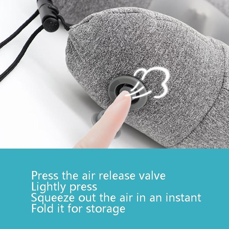 Gray Inflatable Neck Massager Pillow For Cervical Spine