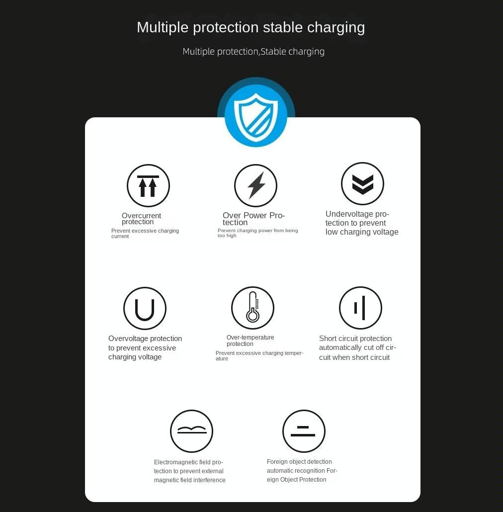 15W Foldable 3 In 1 Wireless Charger Black