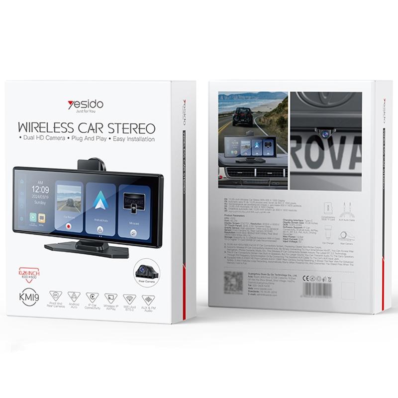 10.26 Inch Carplay Navigation & Recorder - Yesido Km19 Black