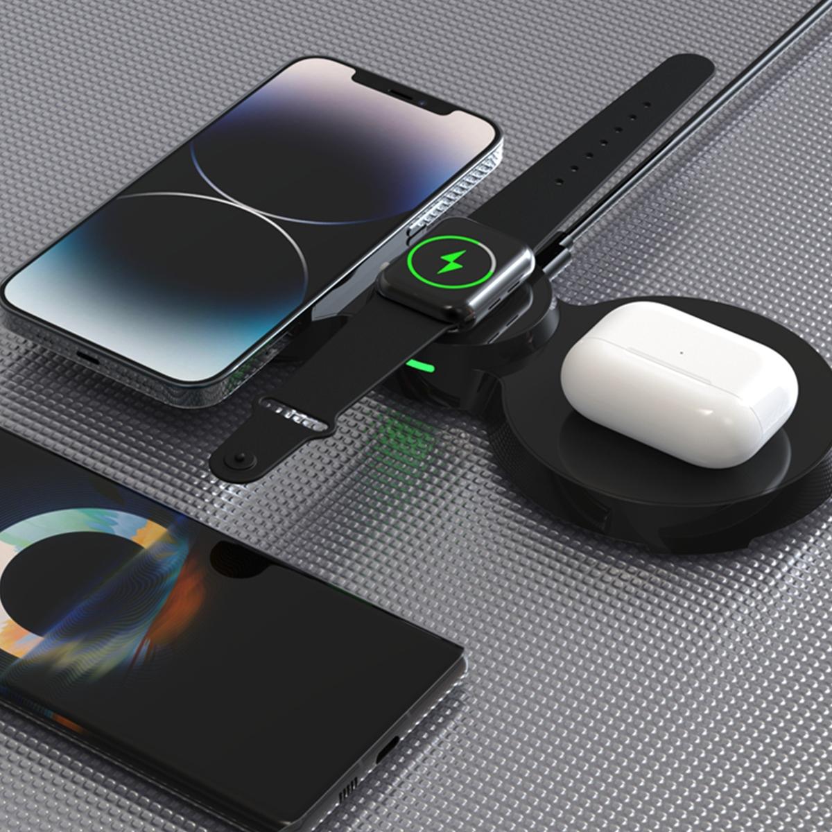 15W 3 In 1 Transparent Magnetic Wireless Charger