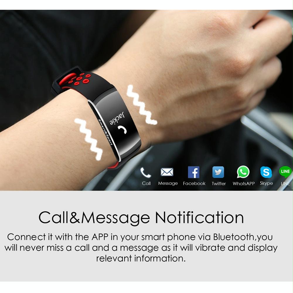 Waterproof Heart Rate Monitor Fitness Tracker - Black