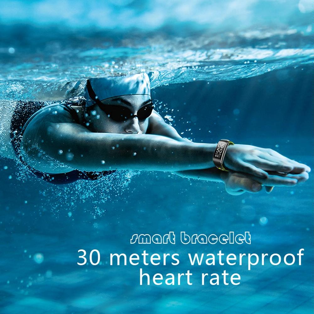 Waterproof Heart Rate Monitor Fitness Tracker - Black