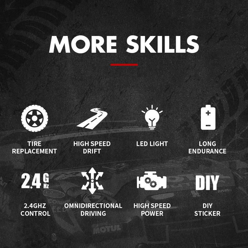 1 16 4wd Drift Rc Toy Car - 2.4g - Compact Design - Orange