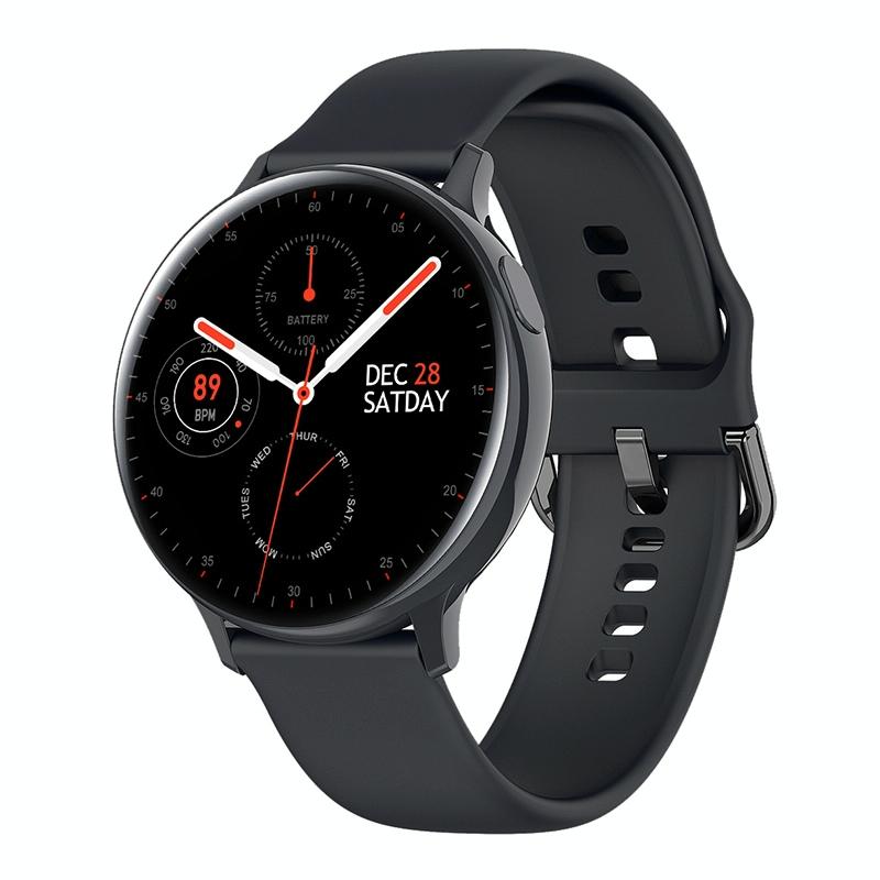 Smart Wristband With Temp And Sleep Monitoring - Black Silicone